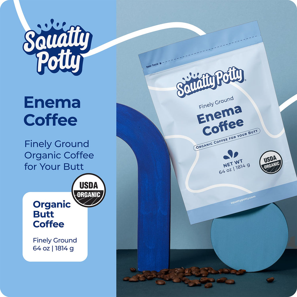 Squatty Potty Enema Coffee – Organic – 419° Roasted. Ground Coffee. Cleanse and Detoxify. Made in USA – 4 lb Bag