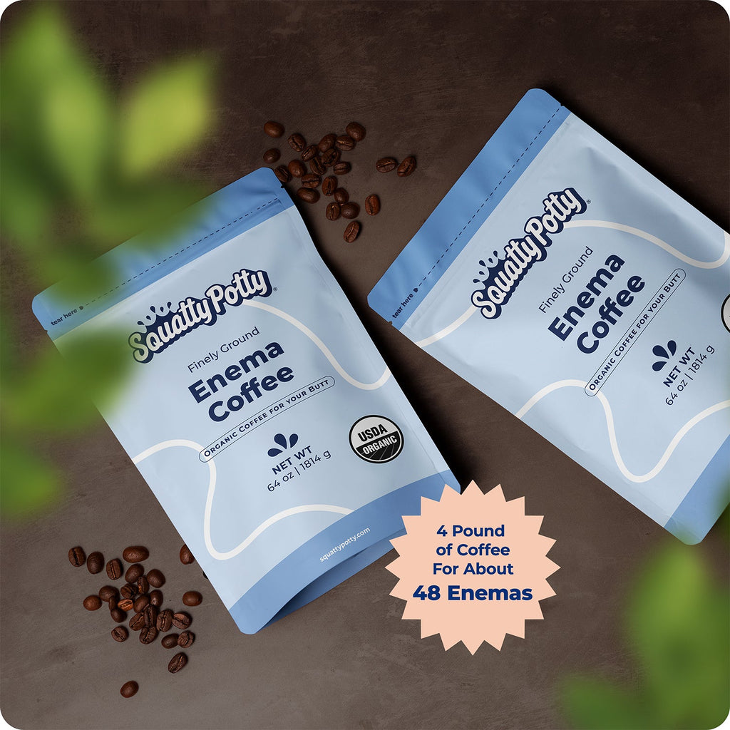 Squatty Potty Enema Coffee – Organic – 419° Roasted. Ground Coffee. Cleanse and Detoxify. Made in USA – 4 lb Bag