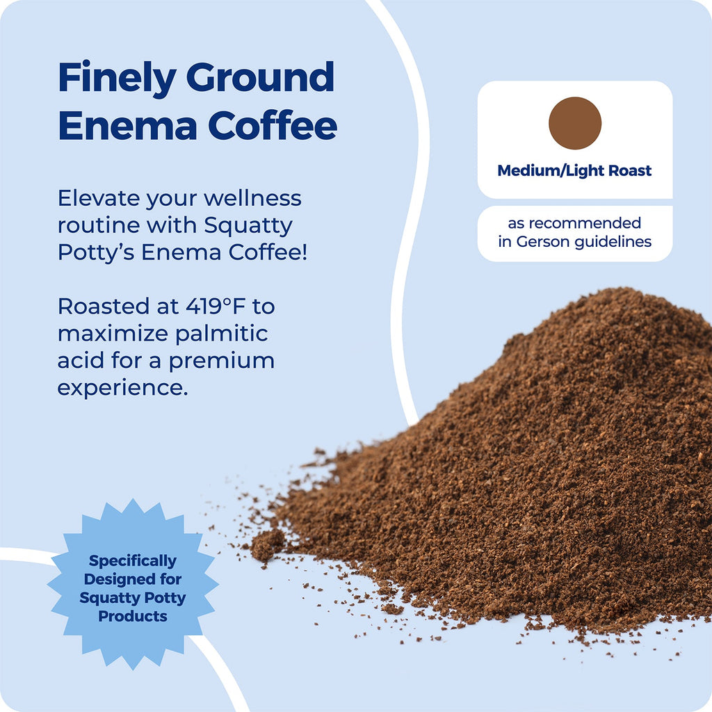 Squatty Potty Enema Coffee – Organic – 419° Roasted. Ground Coffee. Cleanse and Detoxify. Made in USA – 4 lb Bag